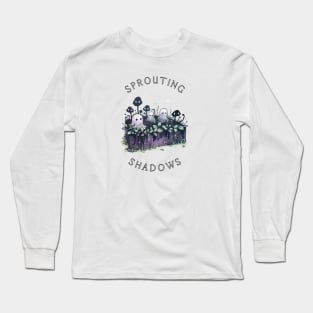 Sprouting Shadows T-Shirt | Dark Boho Witchy Garden Long Sleeve T-Shirt